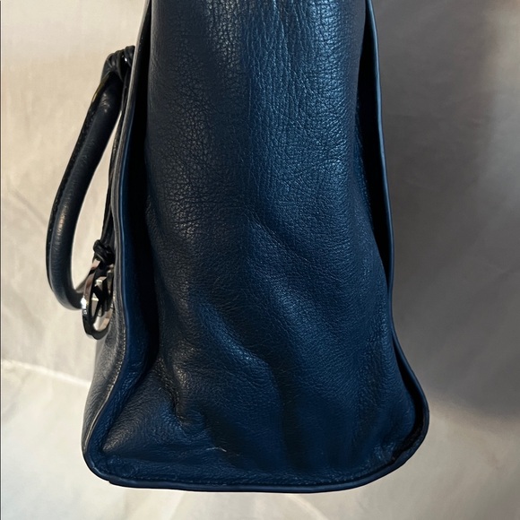 Michael Kors Dark Blue Leather Satchel - Picture 4 of 7